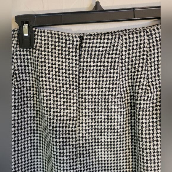 Harve Benard sport wool lined houndstooth maxi pencil zip up skirt, size 8 - Picture 5 of 7